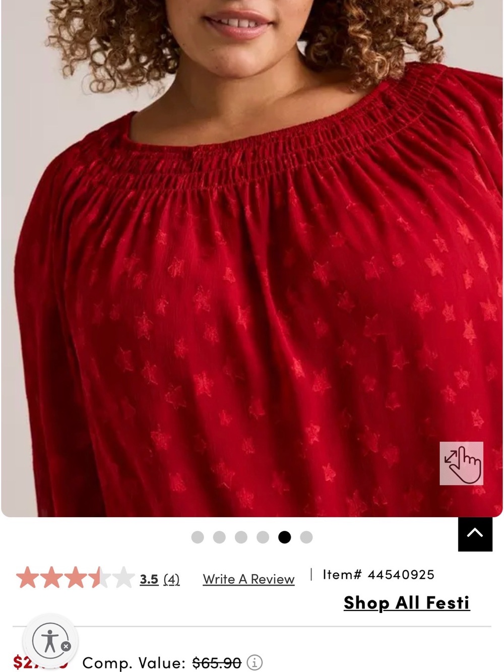 Torrid NWT Festi Tiered Tie Back Blouse plus size 1X 14/16 - Picture 5 of 16